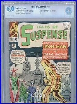 Tales of Suspense #43 (1963) CBCS 6.0 Rare WHITE Pgs. 5th Iron Man Gold Suit CGC