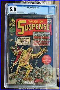 Tales of Suspense #44 Iron Man CGC Grade 5.0 1963 OWithW