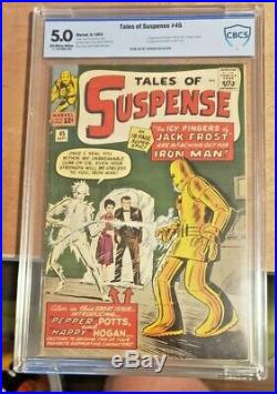 Tales of Suspense #45 CBCS 5.0 Iron Man 1st appearance Happy Hogan, Pepper Potts