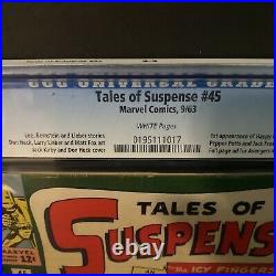 Tales of Suspense #45 CGC 3.5 WHITE PAGES 1st Appearance of Happy & Pepper Potts