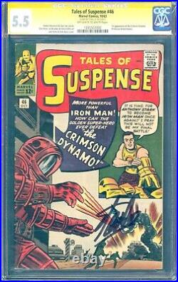 Tales of Suspense #46 (1963) CGC 5.5 - O/w to white Stan Lee signed (SS)