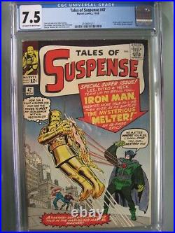 Tales of Suspense #47 CGC 7.5 Marvel Comics 1963 Origin & 1st app the Meltzer