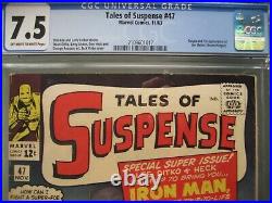 Tales of Suspense #47 CGC 7.5 Marvel Comics 1963 Origin & 1st app the Meltzer