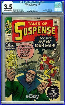 Tales of Suspense #48 CGC 3.5 (OW-W) New Iron Man armor