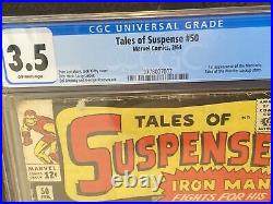 Tales of Suspense #50 CGC 3.5 (Marvel 1964) 1st app. Mandarin MCU Shang Chi