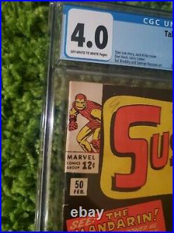Tales of Suspense #50 CGC 4.0 1964 OWithW 1st app. Mandarin NICE! Iron Man