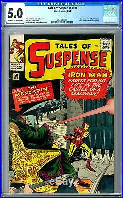 Tales of Suspense #50 CGC 5.0 (OW-W) 1st Appearance of Mandarin