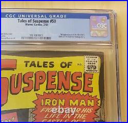Tales of Suspense #50 CGC 6.0 FN fine 1st MANDARIN Marvel comics 10 Rings
