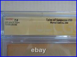 Tales of Suspense #50 CGC 7.0 signed by Stan Lee 1st App Mandarin Marvel 1964