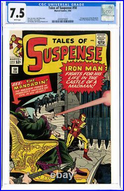 Tales of Suspense #50 STUNNING CGC 7.5 1st App Mandarin Iron Man Marvel
