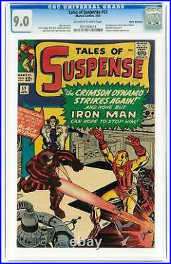 Tales of Suspense 52 CGC 9.0 WHITE MOUNTAIN PEDIGREE