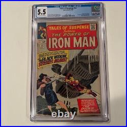 Tales of Suspense #53 CGC 5.5 CR/OWP 4377737022 2nd Black Widow, Watcher origin