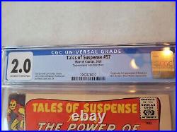 Tales of Suspense 57 CGC 2.0 1st appearance of Hawkeye