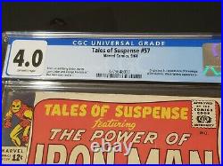 Tales of Suspense #57 CGC 4.0 OW MCU 1st App Origin Hawkeye Marvel 1964 Disney+