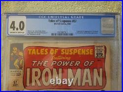 Tales of Suspense #57 CGC 4.0 OW-WP MCU 1st App of Hawkeye Marvel 1964