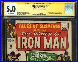 Tales of Suspense #57 CGC 5.0 SS STAN LEE Iron Man Origin 1st app HAWKEYE Marvel