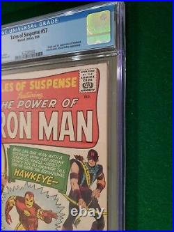Tales of Suspense #57 CGC 5.5 OW-WHITE Pages! 1st Appearance and Origin Hawkeye