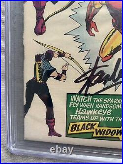 Tales of Suspense #57 CGC 6.0 SS Signed Stan Lee 1st Hawkeye Moderate Resto