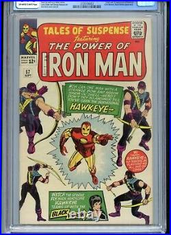 Tales of Suspense #57 CGC 8.0 OWTW Pages 1st Hawkeye
