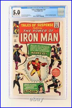 Tales of Suspense #57 Marvel 1964 CGC 5.0 Origin and 1st Appearance of Hawkeye