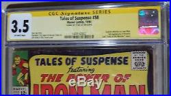 Tales of Suspense #58 CGC 3.5 SS signed STAN LEE 1964 Iron Man vs Capt America