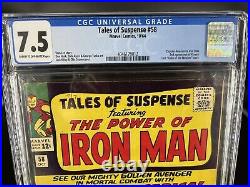Tales of Suspense 58 CGC 7.5 Captain America vs. Iron Man 2nd app. Kraven