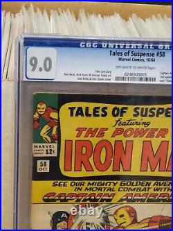 Tales of Suspense #58 CGC 9.0 VF/NM Captain America Iron Man HUGE Silver Age Key