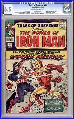 Tales of Suspense # 58 Captain America vs Iron Man! CGC 6.5 scarce book