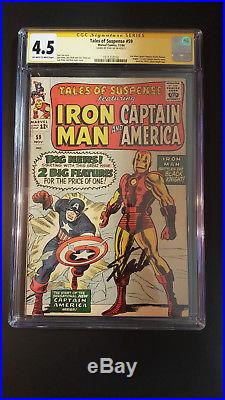 Tales of Suspense #59 CGC 4.5 SS Stan Lee Nov 1964 Iron Man Captain America