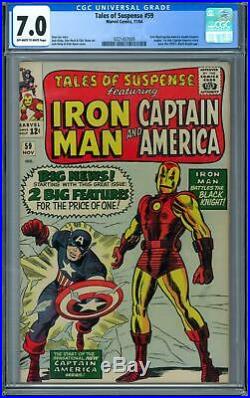 Tales of Suspense #59 CGC 7.0 (OW-W) 1st Silver Age Cap Solo Story