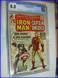 Tales of Suspense 59 CGC 8.0 OWithW Iron Man and Captain America