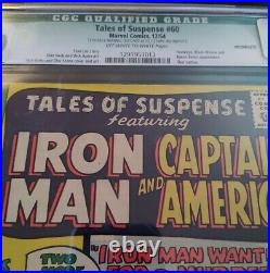 Tales of Suspense #60 CGC 8.0 Qualified Grade 1964 Iron Man Captain America