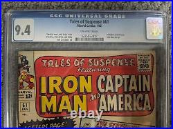 Tales of Suspense #61 1965 Jack Kirby CGC 9.4! Iron Man & Captain America