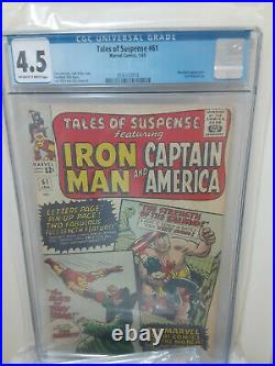 Tales of Suspense #61 CGC 4.5 ORIGIN MANDARIN Captain America, Iron Man