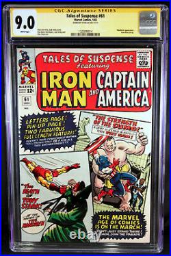 Tales of Suspense 61 CGC 9.0 SS by STAN LEE Captain America Iron Man WHITE PAGES