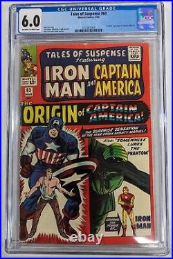 Tales of Suspense #63 1965 CGC 6.0 1st Silver Age Origin Captain America