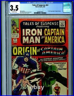 Tales of Suspense #63 CGC 3.5 1965 Silver Age CA Origin Marvel Comic Amricons B7