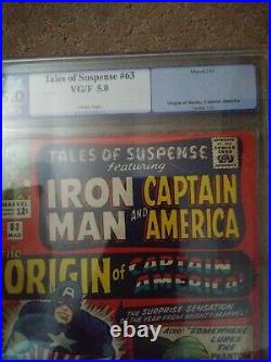Tales of Suspense #63 pgx graded 5. 1st Silver Age Origin of Captain America