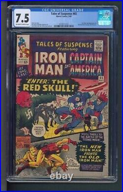 Tales of Suspense #65 CGC 7.5 OWTW Pages 1st Silver Age Red Skull
