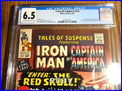 Tales of Suspense #65 Key CGC 6.5 Captain America 1st Red Skull Iron Man Marvel