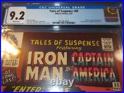 Tales of Suspense #65 Silver age 1st Red Skull Key Iron Man CGC 9.2 NM- Beauty