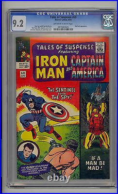 Tales of Suspense #68 CGC 9.2 NM- Marvel Iron man Captain America Red Skull OWithW