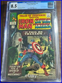 Tales of Suspense 70 CGC 8.5 CAP Iron Man Titanium Man 1965