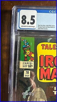 Tales of Suspense 70 CGC 8.5 CAP Iron Man Titanium Man 1965