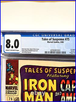Tales of Suspense 75 CGC 8.0 (1966 Silver Age Marvel Comics) 1st Sharon Carter