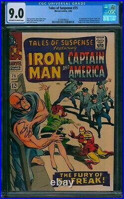 Tales of Suspense #75? CGC 9.0? 1st Sharon Carter & Batroc! Marvel Comic 1966