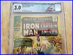 Tales of Suspense 80 CGC 3.0 Cosmic Cube & Red Skull Captain America Iron Man