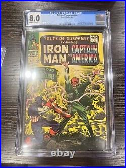 Tales of Suspense #80 CGC 8.0 RED SKULL Cover! Cosmic Cube Iron Man Too! 1966
