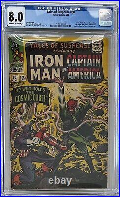 Tales of Suspense #80 Iron Man & Captain America Cosmic Cube Kirby CGC 8.0 1966