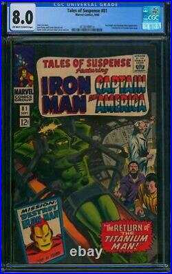 Tales of Suspense 81? CGC 8.0 OWW? Red Skull Cosmic Cube Concludes Marvel 1966